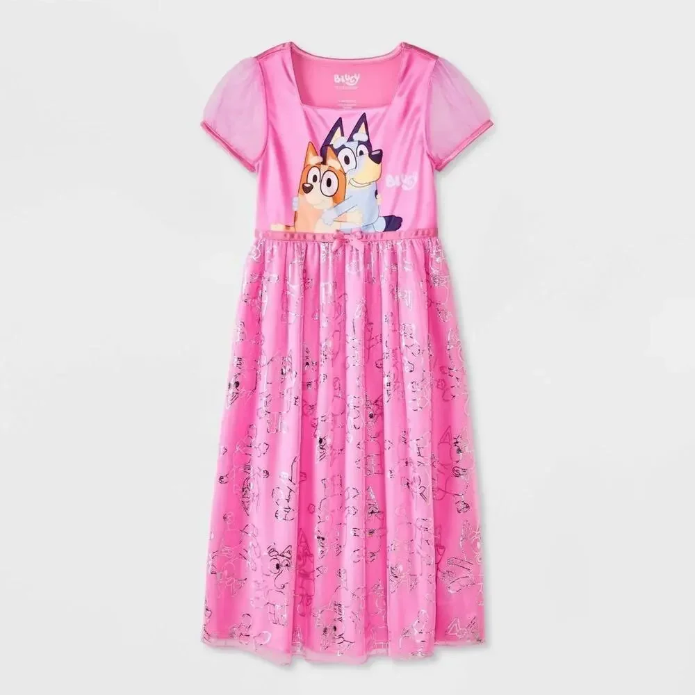 Girls' Bluey Fantasy Dress-up NightGown - Pink S